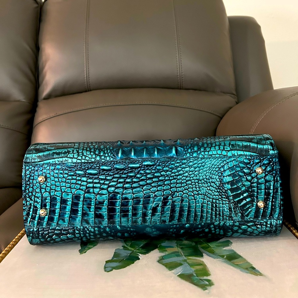 Brahmin Blue Patina Small Finley and Veronica Wallet - Picture 11 of 16